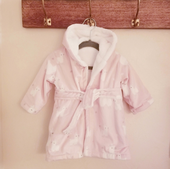 Pink Llama Robe - Picture 1 of 3